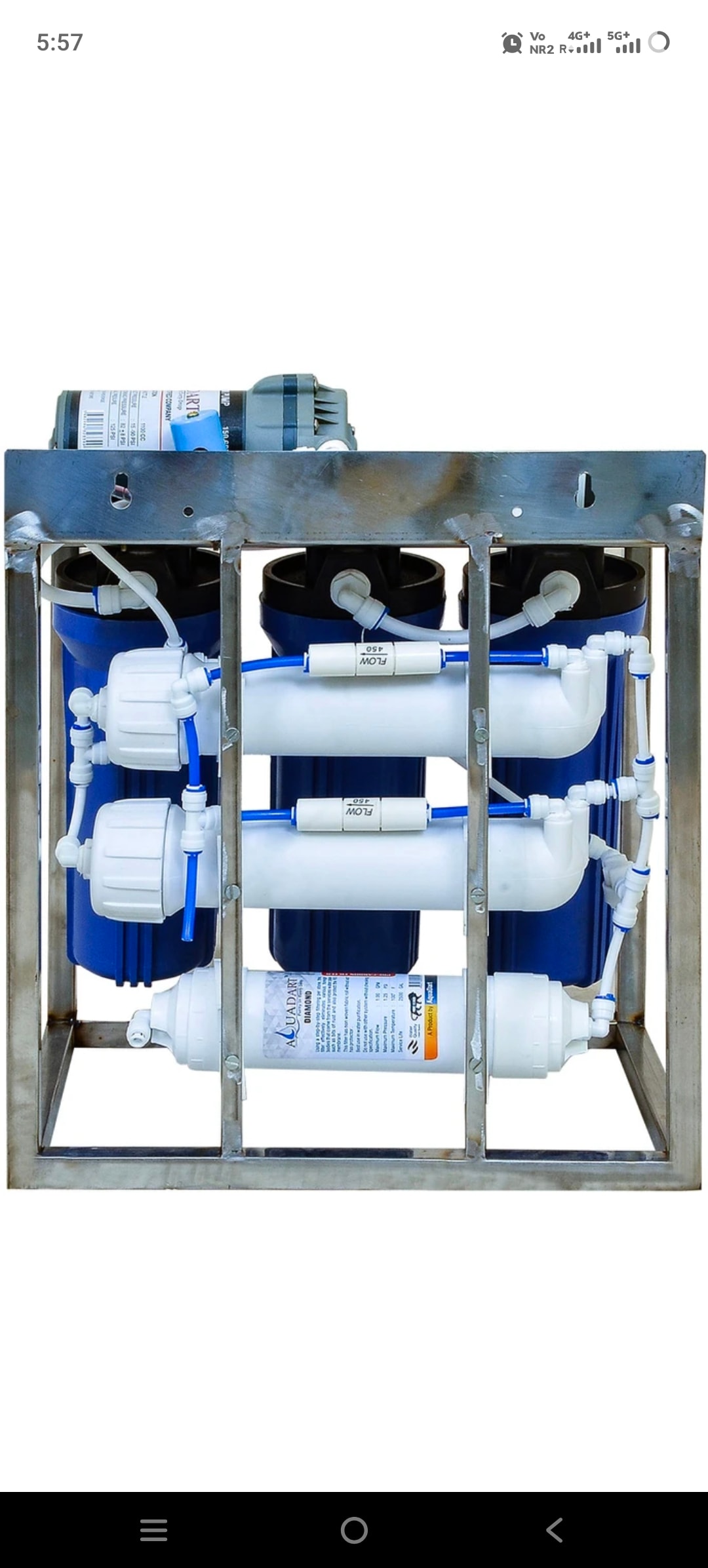 Commercial RO unit back view